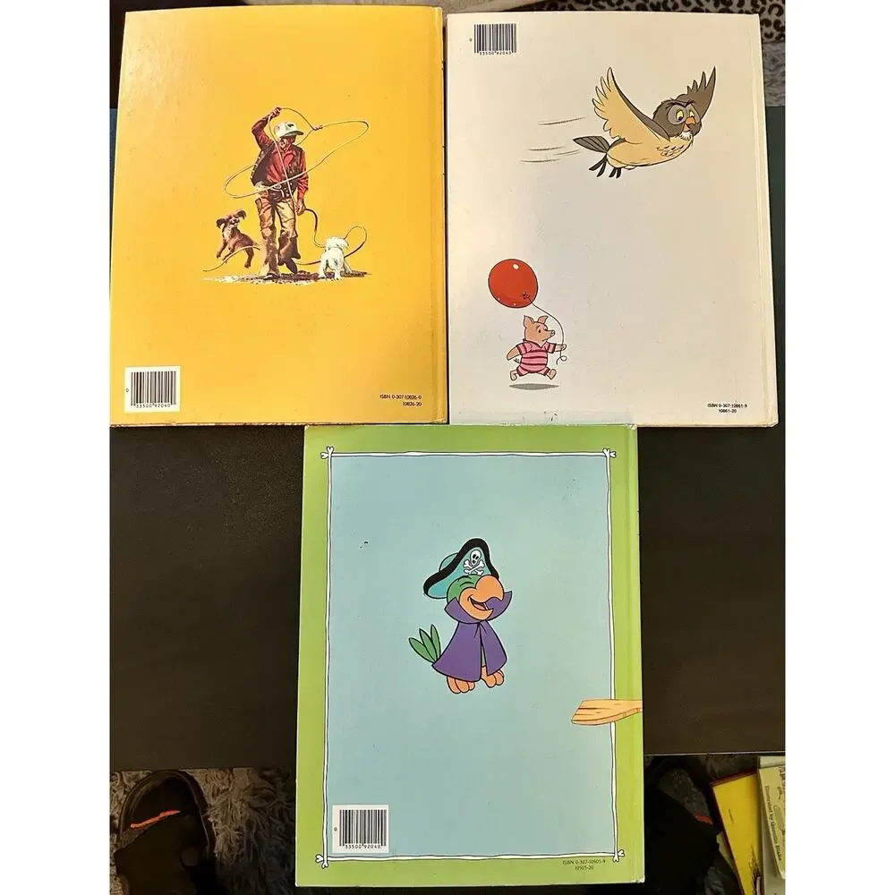 Vintage Kids Golden 3 Book Lot- Benji, Winnie Pooh, Woodie Woodpecker